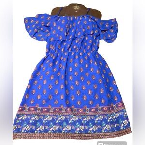 Jessica Simpson Blue Cold Shoulder Dress